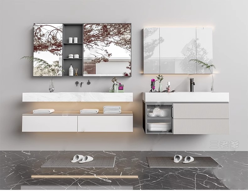 图片[8]-浴室柜子草图大师卫生间洗手台盆镜子卫浴现代奶油单体家装su模型-大怪兽分享