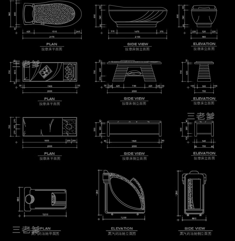 图片[45]-理发店CAD施工图美发厅洗头房沙龙平面布置布局室内图库器材美甲-大怪兽分享