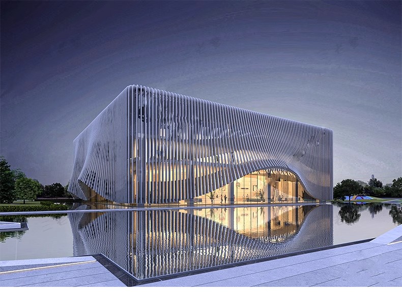 图片[36]-现代异形曲面格栅建筑外立面SU模型商业街镂空装饰墙表皮sketchup-大怪兽分享