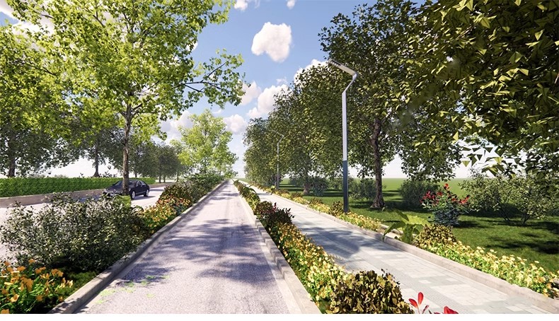 图片[47]-城市道路公路车行道斑马线地面指示线十字交通路口su模型草图大师-大怪兽分享
