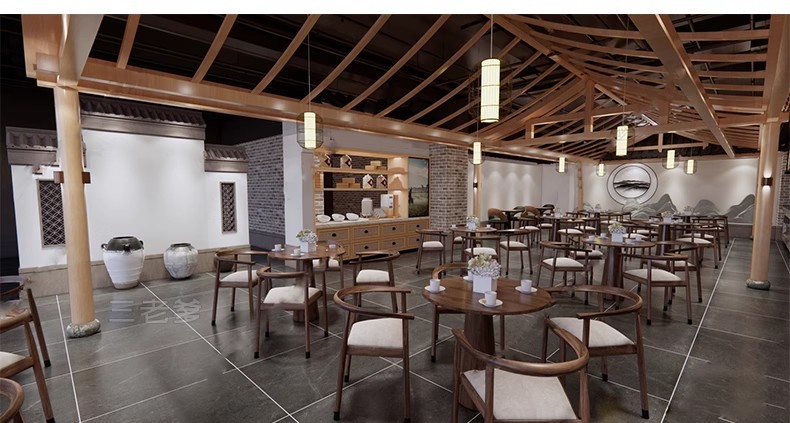 图片[36]-草图大师新中式风格餐饮店铺门头中餐厅餐馆快餐店室内设计SU模型-大怪兽分享