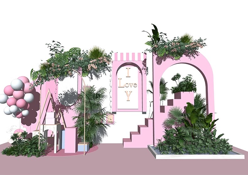 图片[37]-网红风橱窗饰品摆件美陈服装商场SU模型婚礼婚庆现场背景草图大师-大怪兽分享