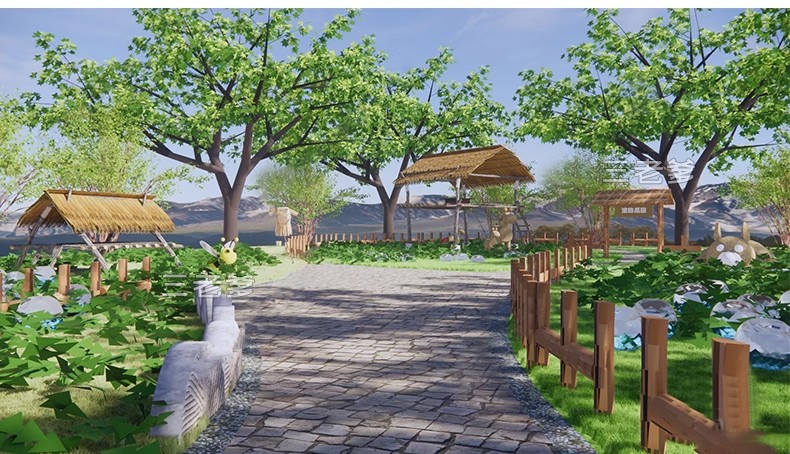 图片[27]-农村乡村田园庭院子蔬菜种植园农家乐菜地菜园栅栏草图大师SU模型-大怪兽分享