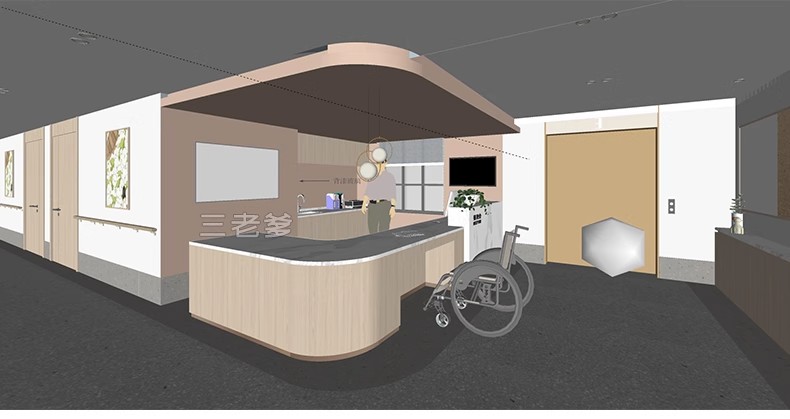 图片[46]-草图大师现代养老院福利院疗养中心大厅活动室卧室SU模型室内设计-大怪兽分享