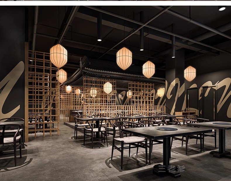 图片[37]-草图大师新中式风格餐饮店铺门头中餐厅餐馆快餐店室内设计SU模型-大怪兽分享