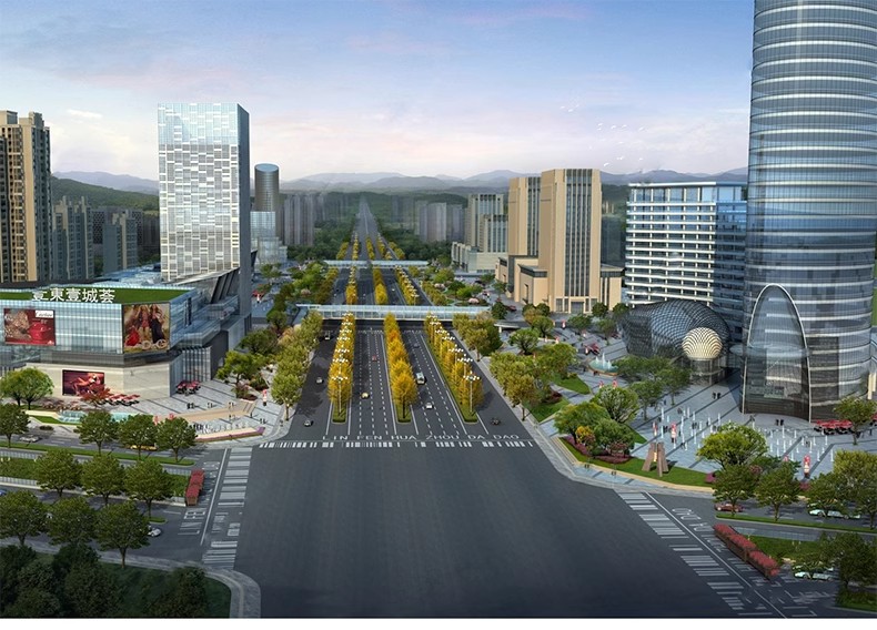 图片[48]-城市道路公路车行道斑马线地面指示线十字交通路口su模型草图大师-大怪兽分享