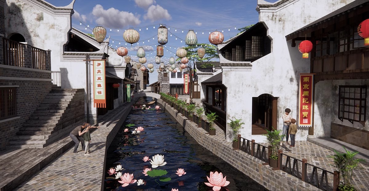 图片[28]-草图大师中式商业街古镇仿古风情步行街古建小镇旅游度假区SU模型-大怪兽分享