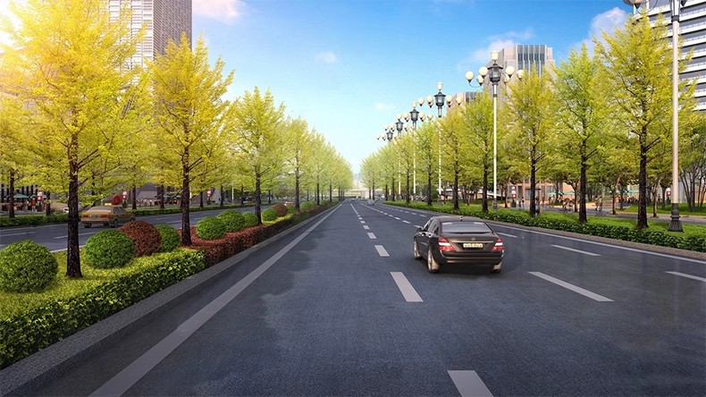 图片[49]-城市道路公路车行道斑马线地面指示线十字交通路口su模型草图大师-大怪兽分享
