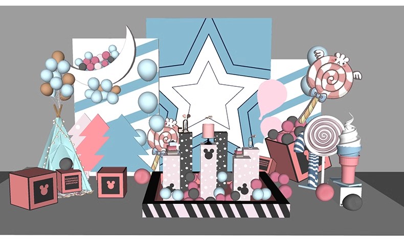 图片[40]-网红风橱窗饰品摆件美陈服装商场SU模型婚礼婚庆现场背景草图大师-大怪兽分享