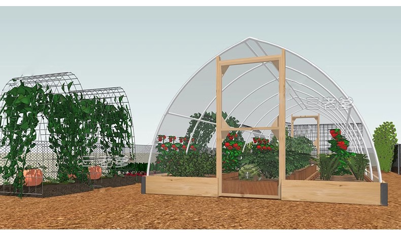 图片[30]-农村乡村田园庭院子蔬菜种植园农家乐菜地菜园栅栏草图大师SU模型-大怪兽分享