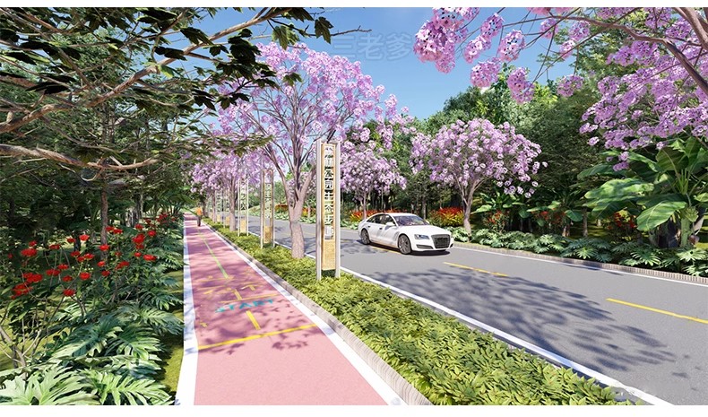 图片[51]-城市道路公路车行道斑马线地面指示线十字交通路口su模型草图大师-大怪兽分享