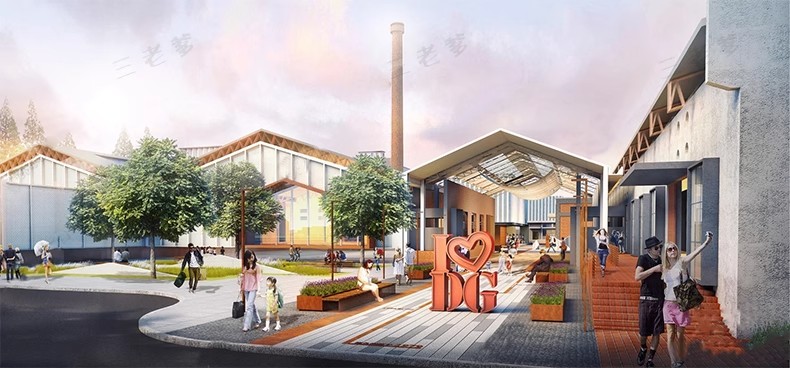 图片[32]-仓库工厂旧厂房改造LOFT公园办公楼创意园区cad工业风遗址su模型-大怪兽分享