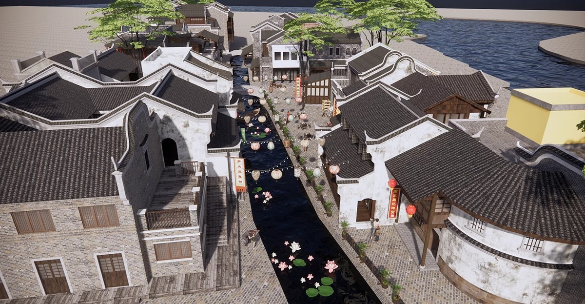 图片[30]-草图大师中式商业街古镇仿古风情步行街古建小镇旅游度假区SU模型-大怪兽分享