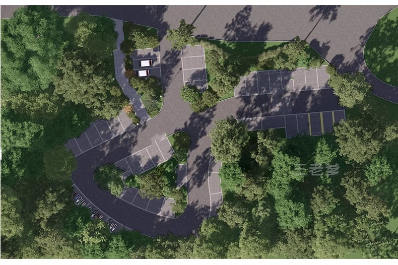 图片[36]-户外生态露天停车场SU模型公共停车坪停车位sketchup草图大师素材-大怪兽分享