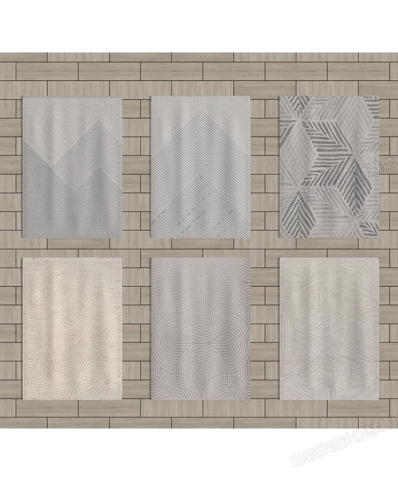 图片[35]-草图大师地毯su模型室内设计欧式美式现代软装布艺织物地垫图案库-大怪兽分享