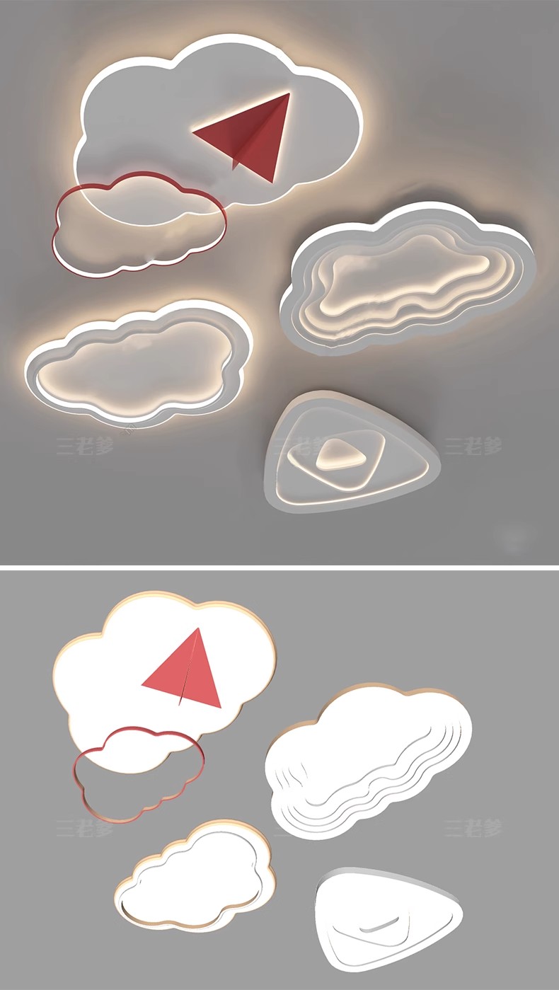 图片[36]-草图大师现代轻奢欧式客厅餐厅卧室方形圆形吸顶灯盘灯灯具SU模型-大怪兽分享