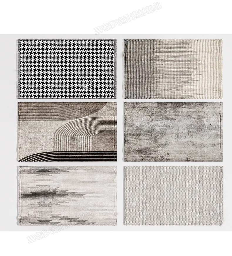 图片[36]-草图大师地毯su模型室内设计欧式美式现代软装布艺织物地垫图案库-大怪兽分享