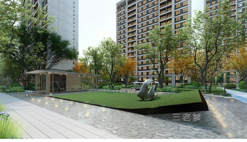 图片[37]-住宅小区居住区景观园林SU模型别墅区现代庭院宅间小品草图大师-大怪兽分享