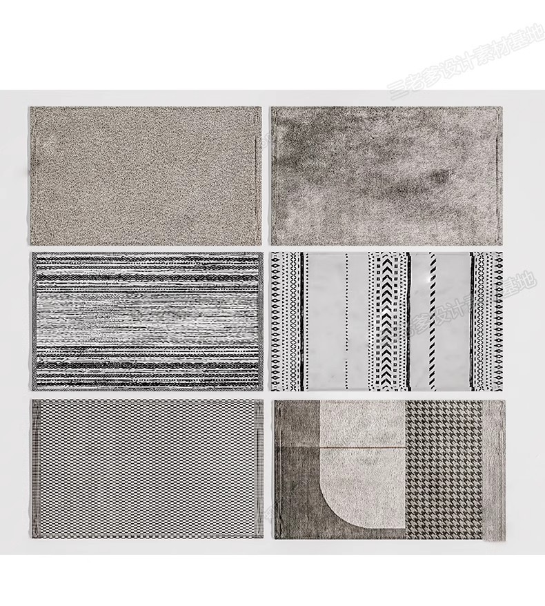 图片[37]-草图大师地毯su模型室内设计欧式美式现代软装布艺织物地垫图案库-大怪兽分享