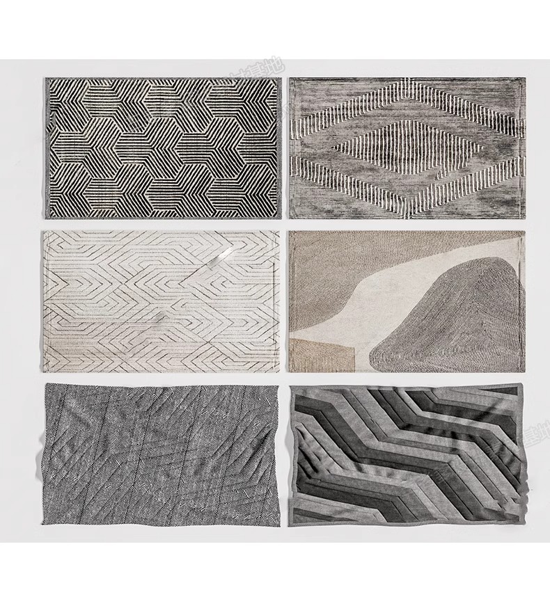 图片[38]-草图大师地毯su模型室内设计欧式美式现代软装布艺织物地垫图案库-大怪兽分享