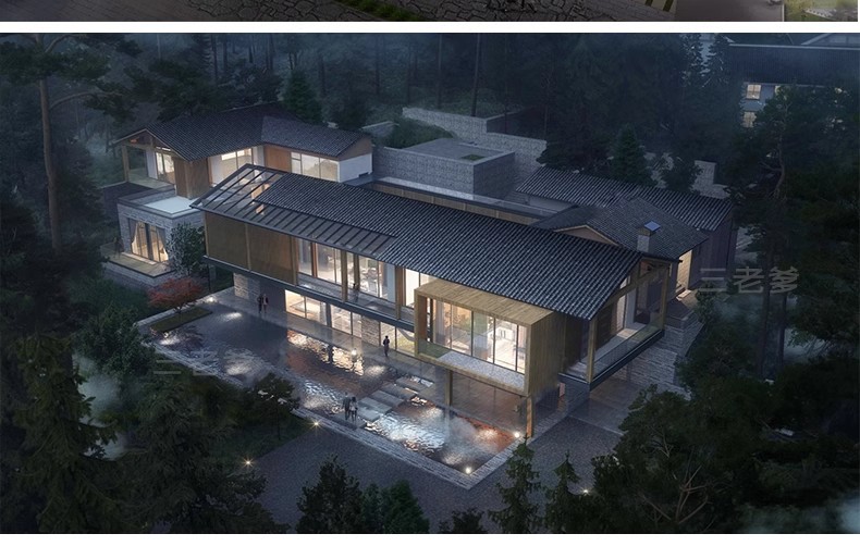 图片[22]-农村村庄落老房改造新中式景区民宿度假村美丽乡村SU模型草图大师-大怪兽分享