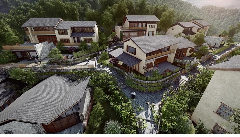图片[51]-乡村民居美丽新农村民宿民房住宅乡镇改造新中式建筑自建房su模型-大怪兽分享