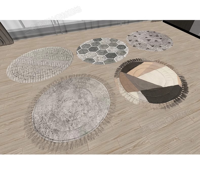 图片[42]-草图大师地毯su模型室内设计欧式美式现代软装布艺织物地垫图案库-大怪兽分享