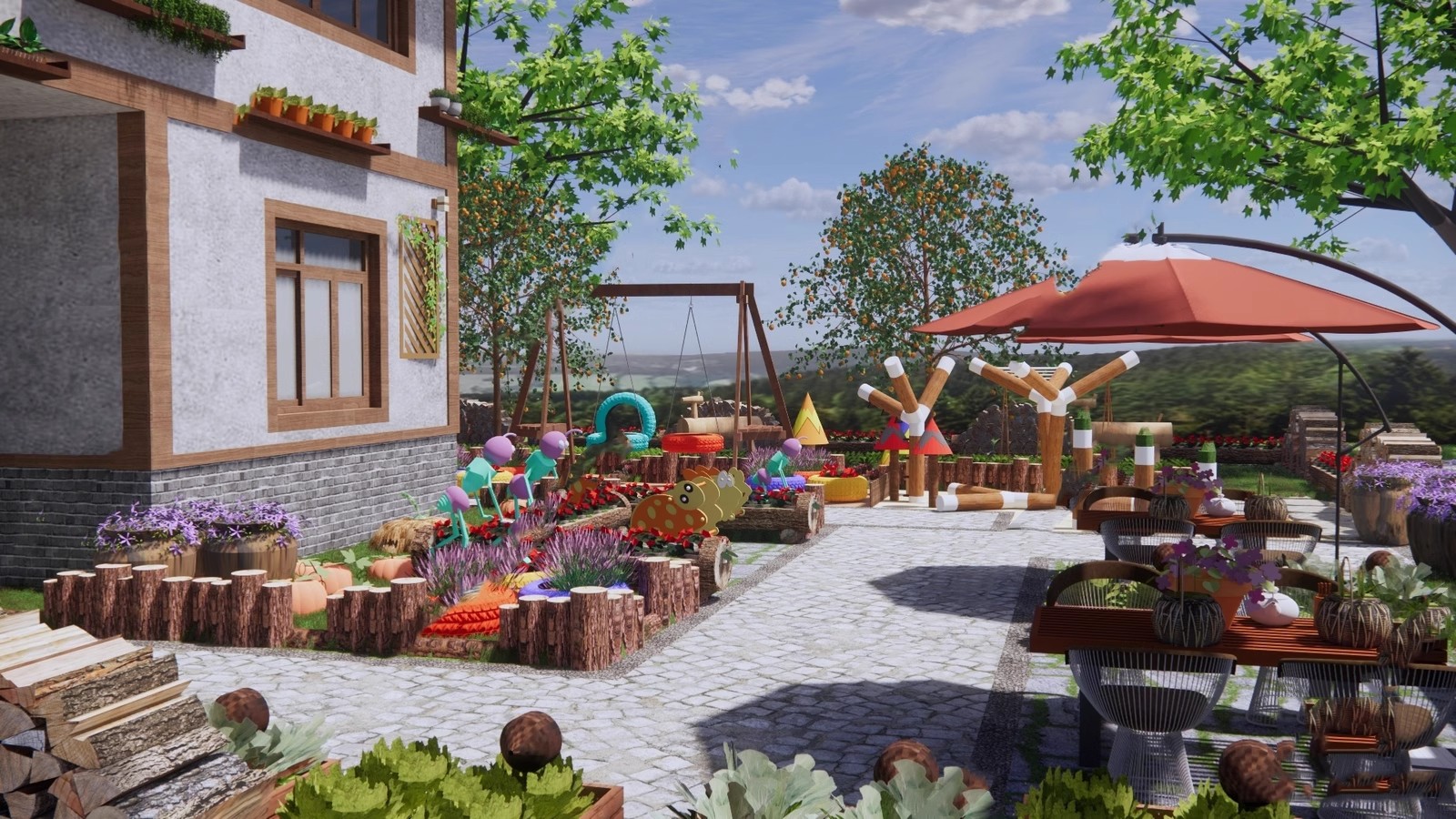 图片[40]-农村乡村田园庭院子蔬菜种植园农家乐菜地菜园栅栏草图大师SU模型-大怪兽分享