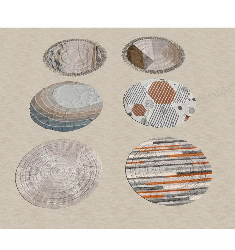 图片[43]-草图大师地毯su模型室内设计欧式美式现代软装布艺织物地垫图案库-大怪兽分享