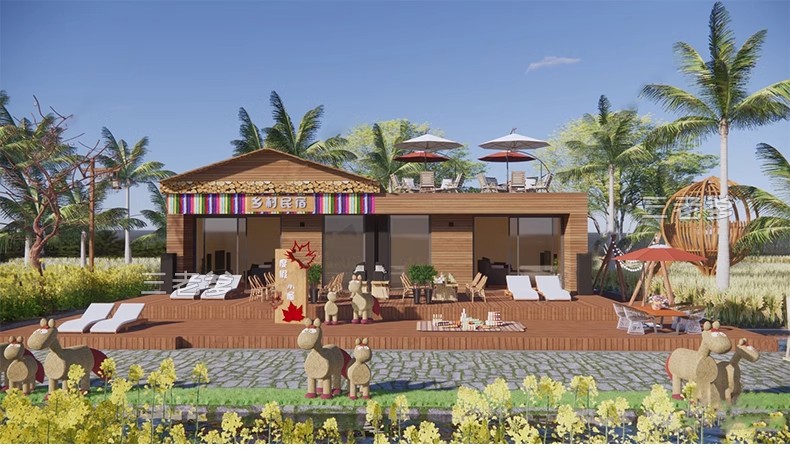 图片[24]-农村村庄落老房改造新中式景区民宿度假村美丽乡村SU模型草图大师-大怪兽分享