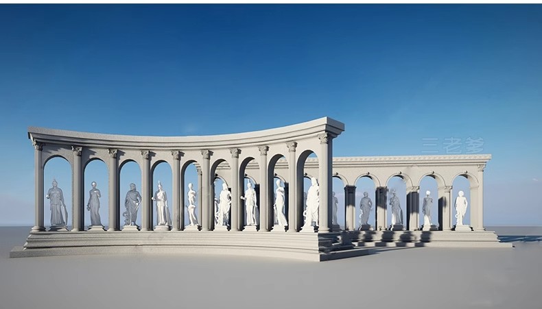 图片[24]-草图大师欧式法式雕花角花罗马柱石膏线条角线建筑构件SU模型库-大怪兽分享