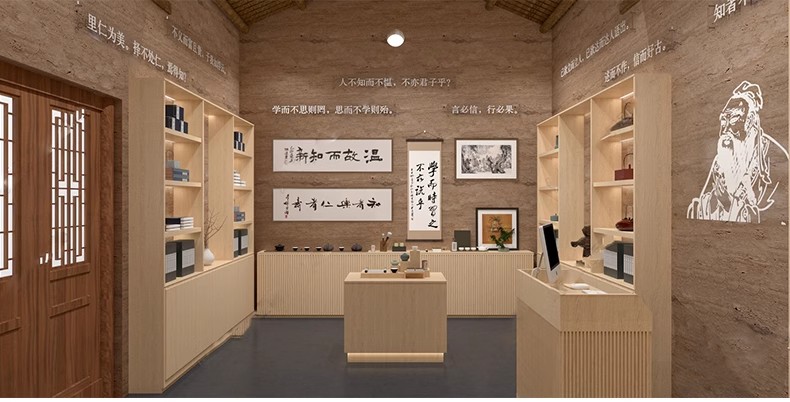 图片[35]-现代北欧文创产品商店咖啡店书店SU模型书画展厅用品室内草图大师-大怪兽分享