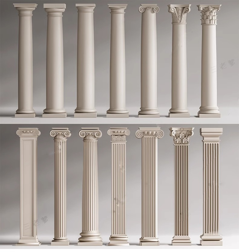 图片[26]-草图大师欧式法式雕花角花罗马柱石膏线条角线建筑构件SU模型库-大怪兽分享