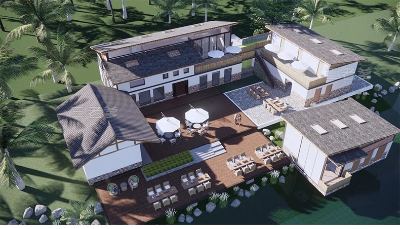 图片[27]-农村村庄落老房改造新中式景区民宿度假村美丽乡村SU模型草图大师-大怪兽分享