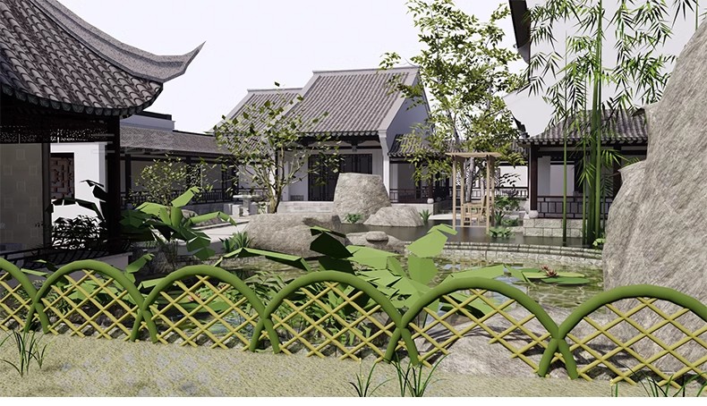 图片[56]-乡村民居美丽新农村民宿民房住宅乡镇改造新中式建筑自建房su模型-大怪兽分享