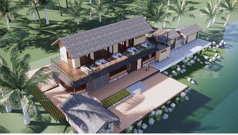 图片[28]-农村村庄落老房改造新中式景区民宿度假村美丽乡村SU模型草图大师-大怪兽分享