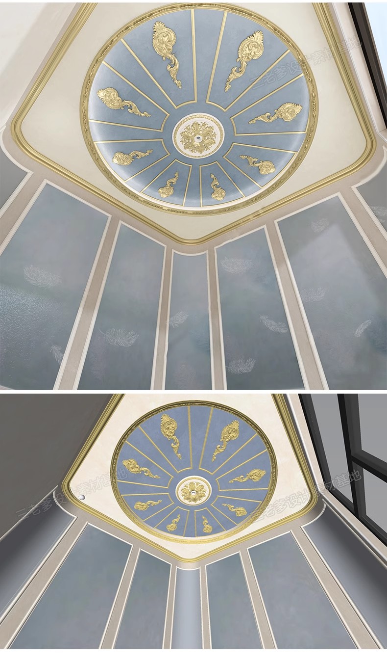 图片[28]-草图大师欧式法式雕花角花罗马柱石膏线条角线建筑构件SU模型库-大怪兽分享