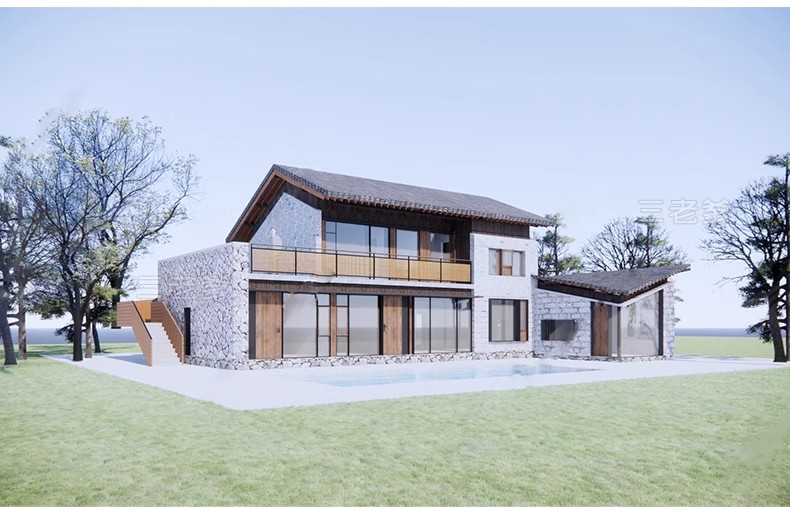 图片[29]-农村村庄落老房改造新中式景区民宿度假村美丽乡村SU模型草图大师-大怪兽分享