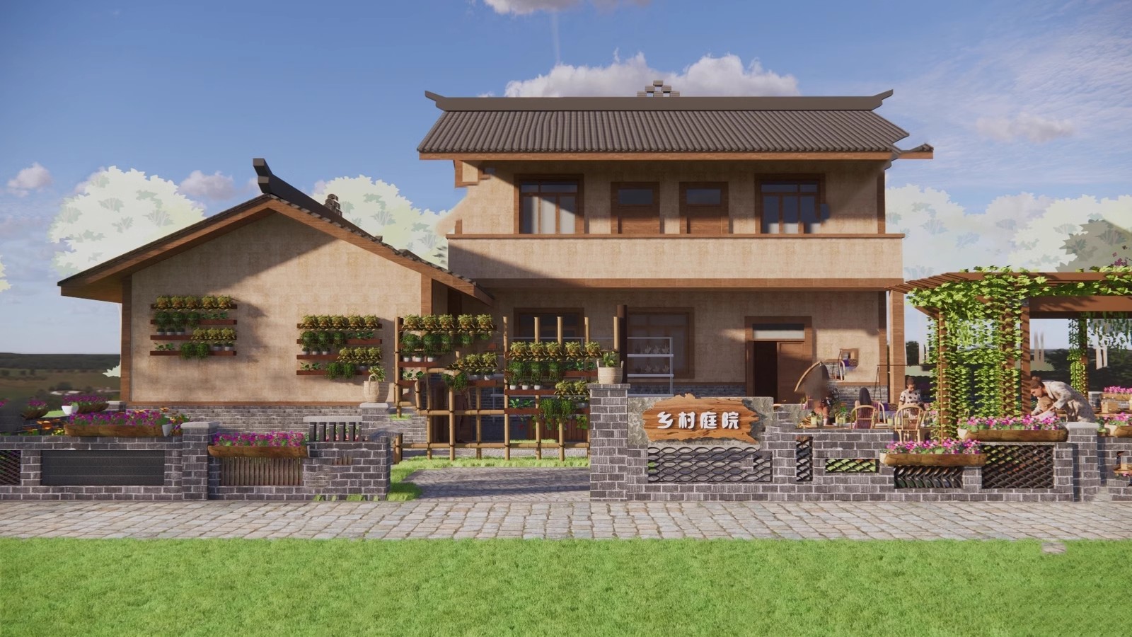 图片[43]-农村乡村田园庭院子蔬菜种植园农家乐菜地菜园栅栏草图大师SU模型-大怪兽分享