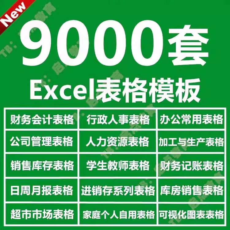 Excel表格模板9000套公司行政管理财务人事销售计划可视化图表格-大怪兽分享
