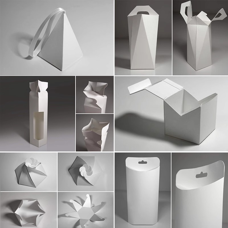 SL-03异形纸盒纸袋包装盒子平面展开图结构刀模线AI矢量设计素材-大怪兽分享