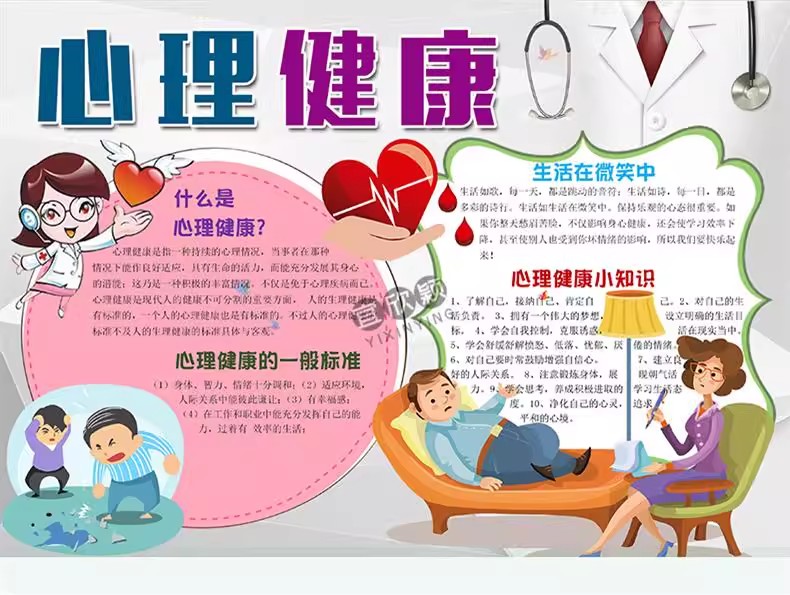 图片[3]-小学生心理健康小报word模板阳光成长教育电子手抄报A3A4线稿素材-大怪兽分享