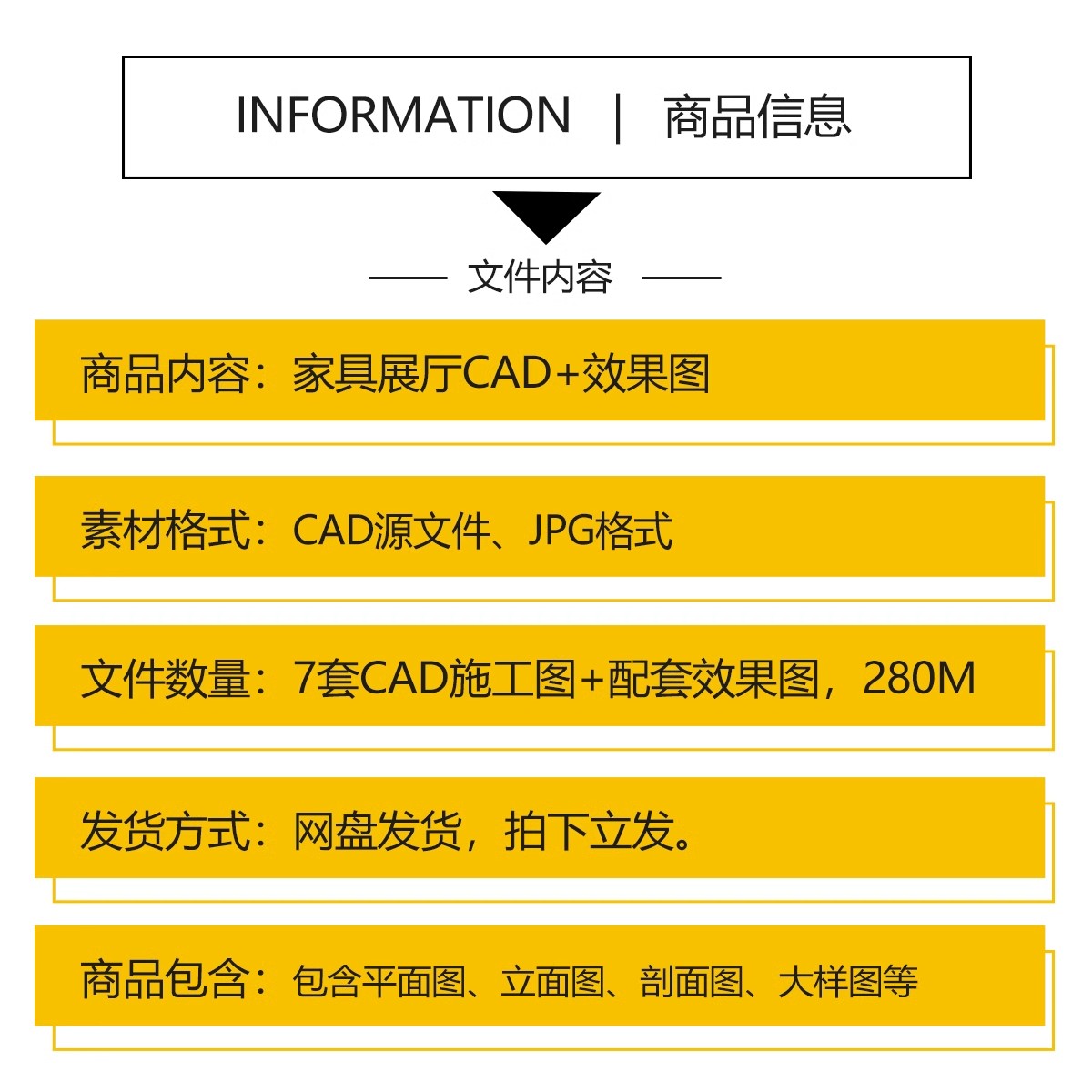 图片[2]-家具展厅cad施工图纸 室内装修设计平面立面节点大样店面效果图-大怪兽分享