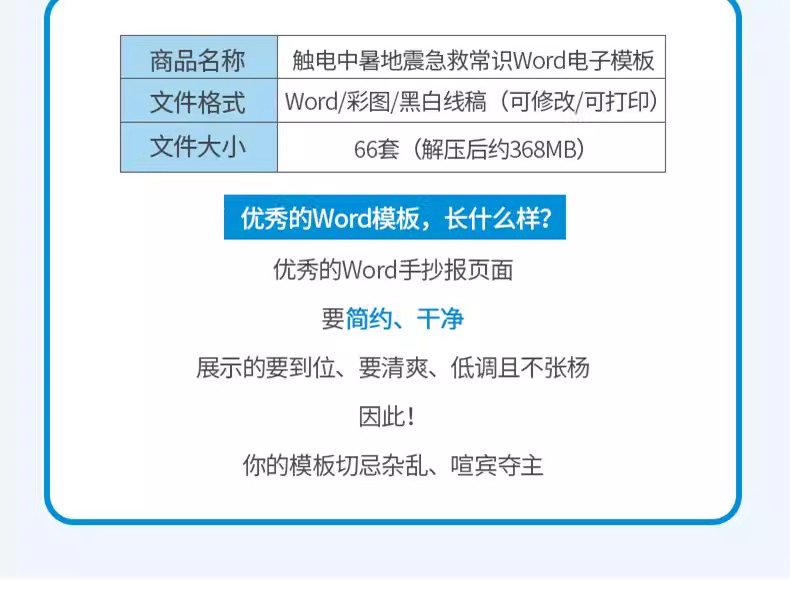 图片[2]-触电中暑地震急救小常识手抄报自救知识卡通电子小报小学生模板-大怪兽分享