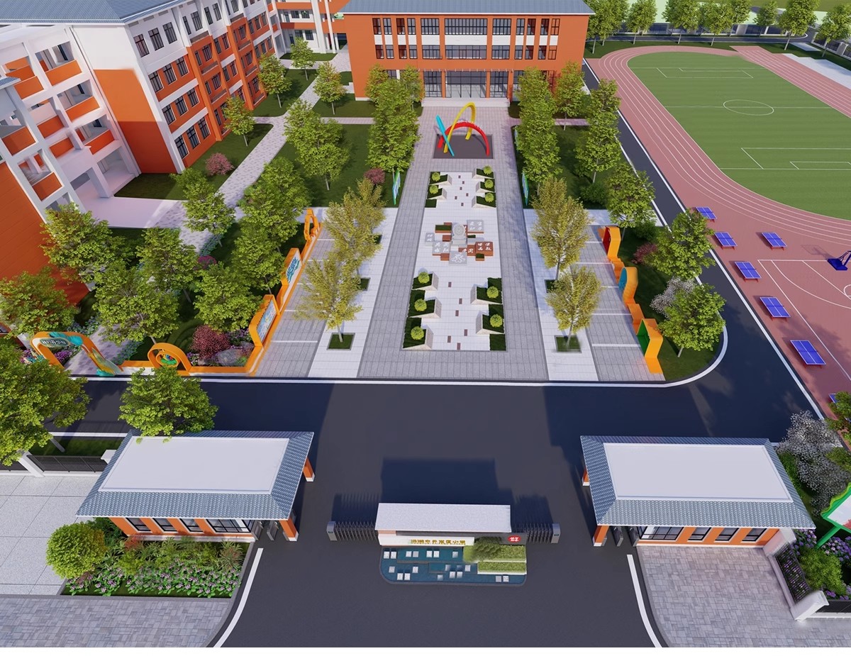 图片[4]-校园景观学校文化广场小学中学大学中庭绿地设计草图大师su模型库-大怪兽分享