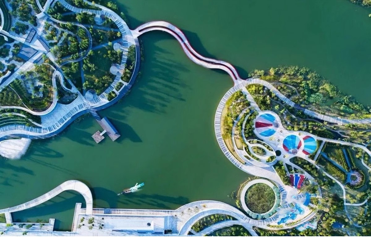 图片[4]-滨水公园湿地带状生态河道图纸景观平面方案设计平面图CAD施工图-大怪兽分享
