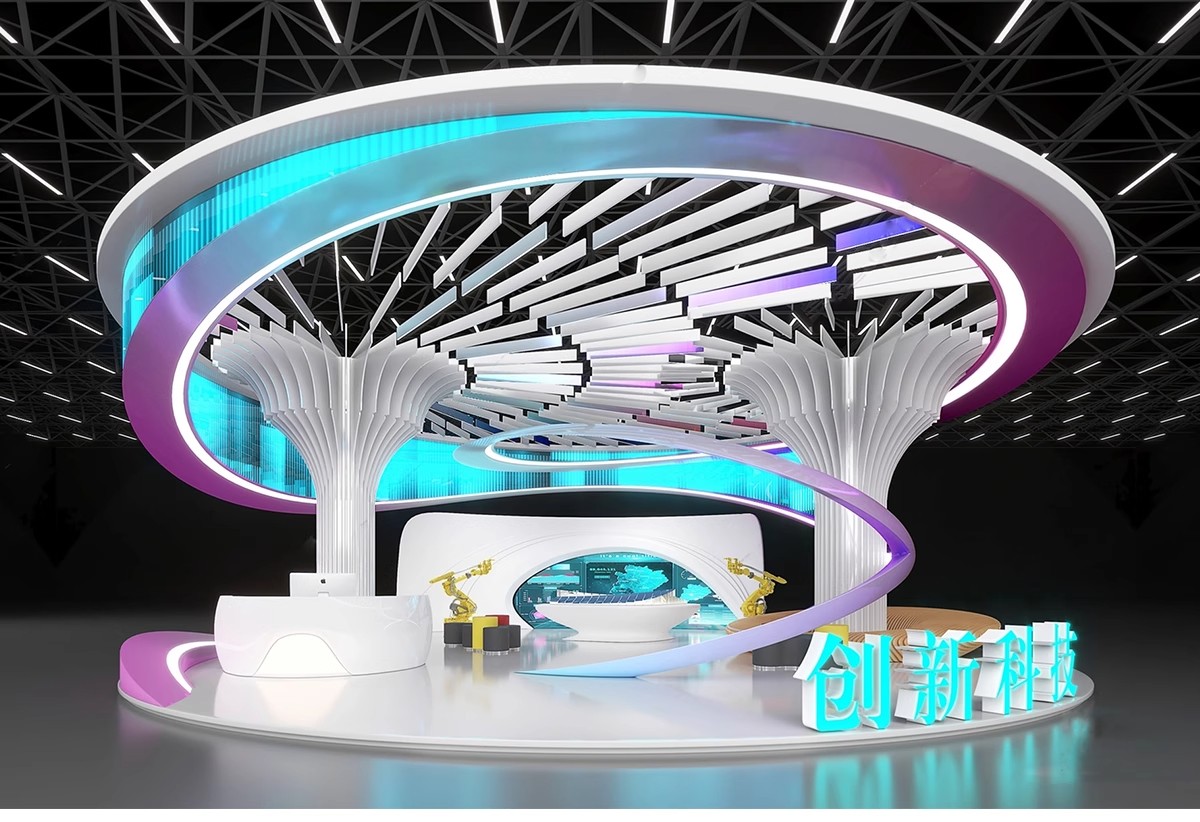 图片[4]-现代商业展示活动展位展厅展馆展览会展台SU模型草图大师sketchup-大怪兽分享