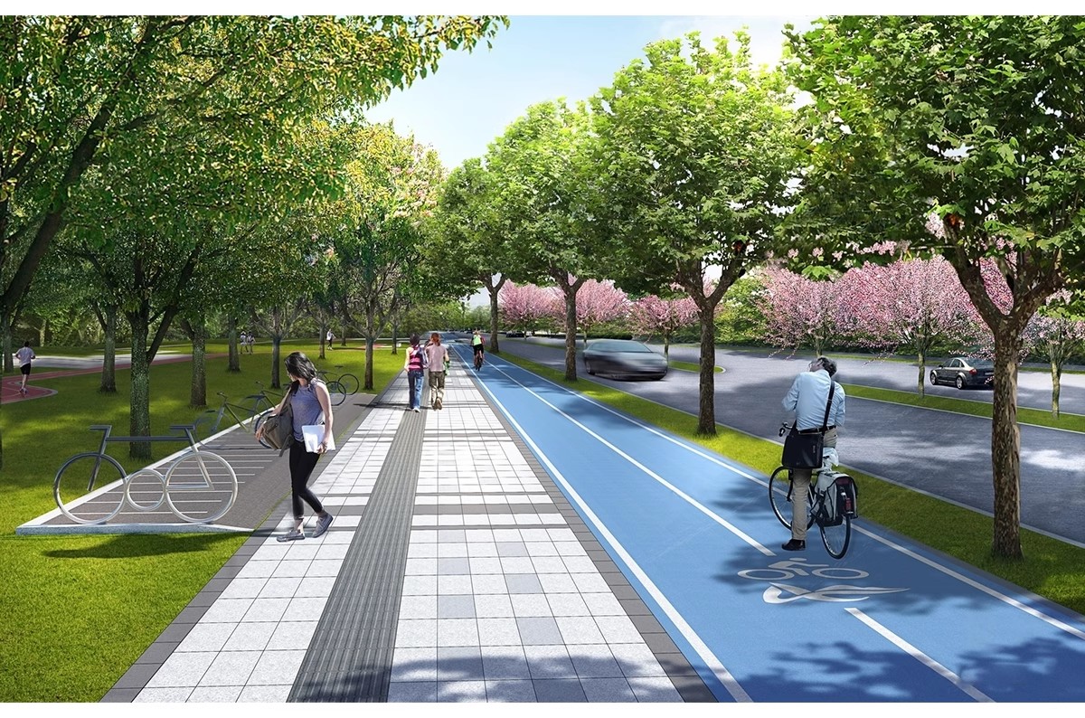 图片[5]-人行道步行道塑胶跑道su模型健身绿道骑行景观道路公园游草图大师-大怪兽分享