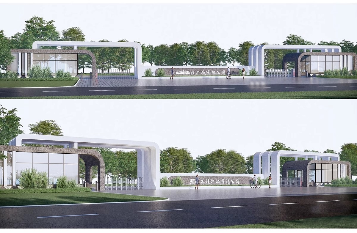 图片[5]-厂区学校入口大门SU模型工业区产业园医院单位小区草图大师素材-大怪兽分享