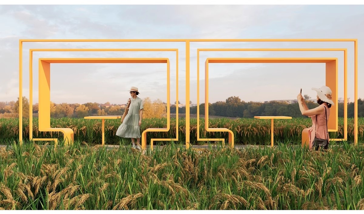 图片[5]-美丽乡村稻田农庄民宿餐厅咖啡厅景观田园公园野餐露营网红SU模型-大怪兽分享